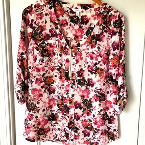 Candie’s Long Sleeve Printed Blouse